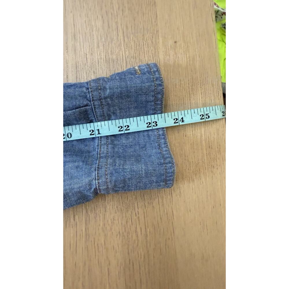 J.CREW Dress Chambray Half Button Shirtdress Roll Tab Sleeve Size6 2591 - Picture 5 of 7